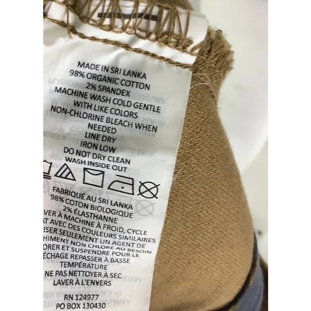 Prana Sz 4 Corduroy A-Line Cargo Skirt Brown Organic Cotton Blend Casual - Picture 5 of 5
